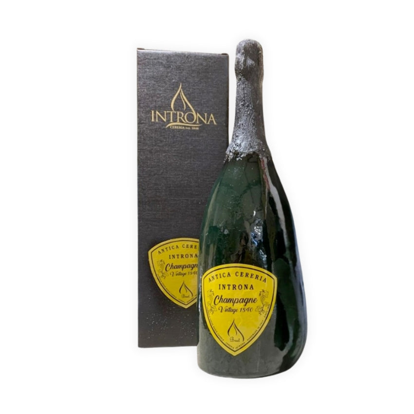 Magnum Champagne Bottle Candle - Yellow Label