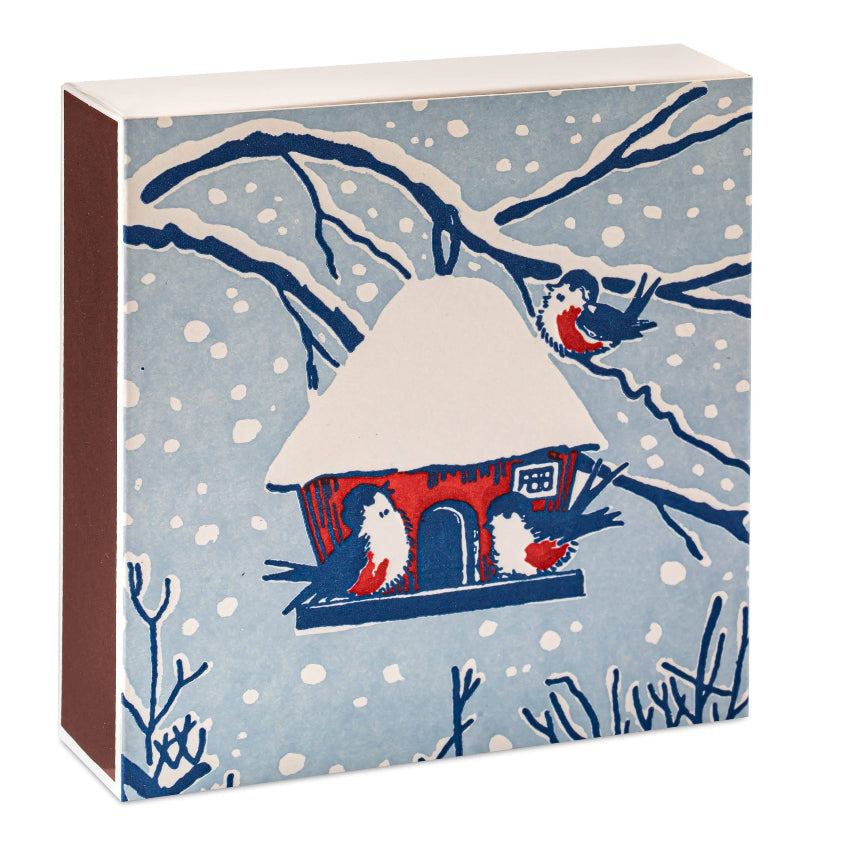 Winter Bird Square Safety Matches