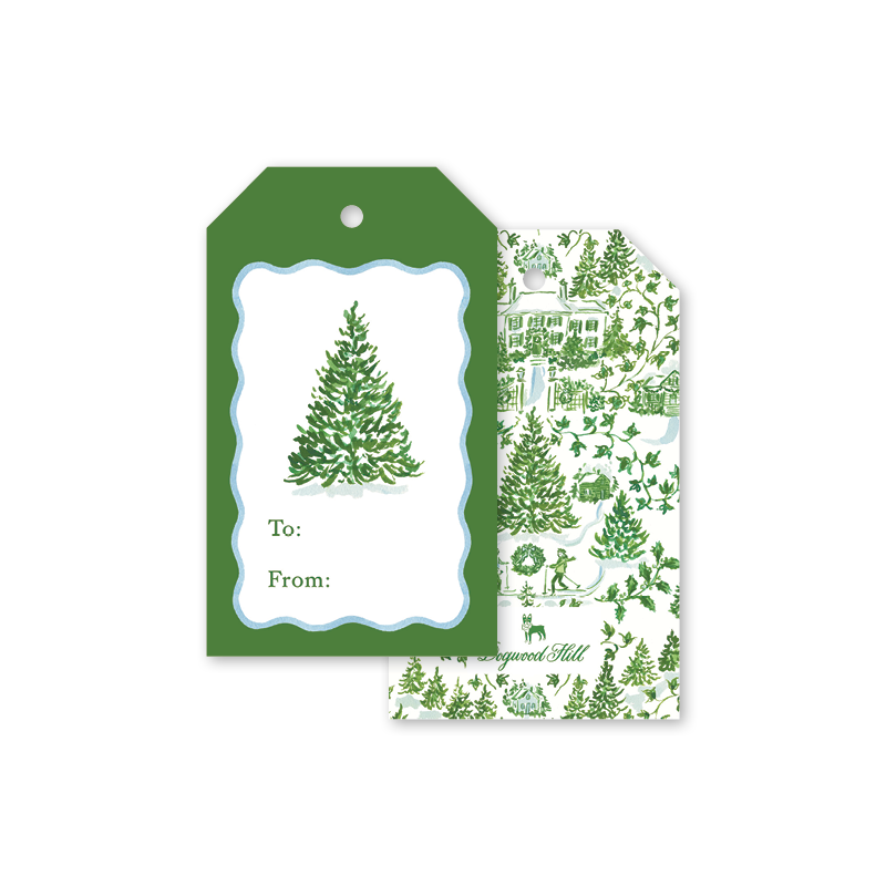 Winter Toile Gift Tags