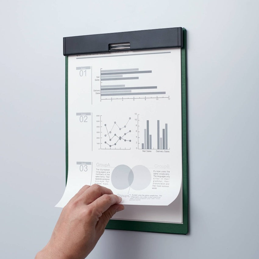 Clipboard "Mag Flap" A4 vertical - Green