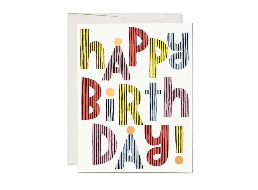 Lined-Typography-Birthday-Card