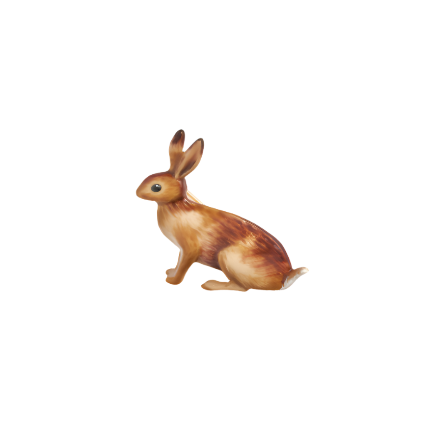 Enamel Brown Rabbit Brooch - Fable England