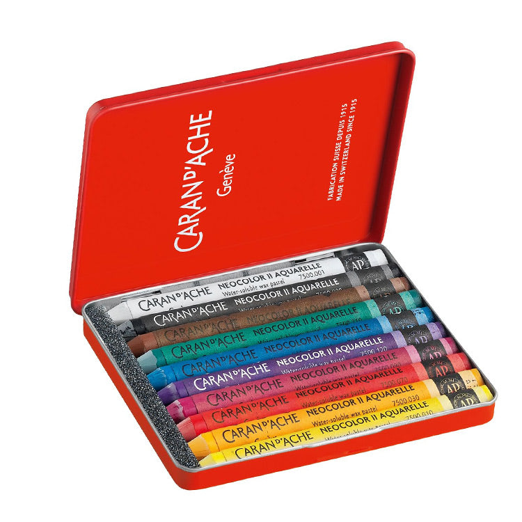 絵画 NEOCOLOR II Wax Pastels Caran d'Ache Neocolor II Water Soluble Wax Pastels – Paper and Grace